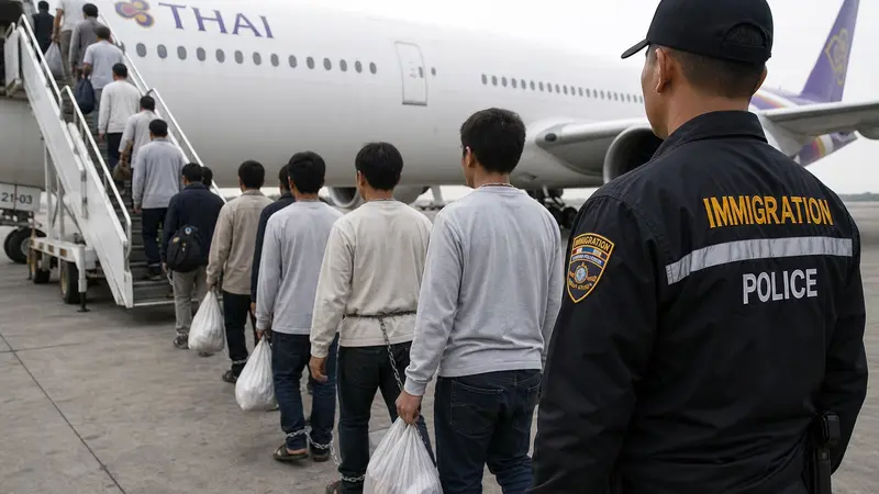 Laos Pulangkan 41 Pekerja Perjudian Thailand dalam Operasi Bersih-Bersih Besar